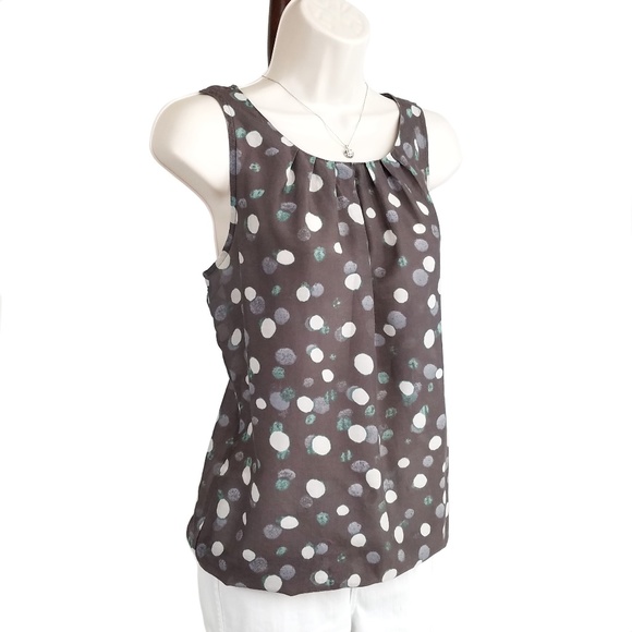 LOFT Tops - LOFT sleeveless polka dot top